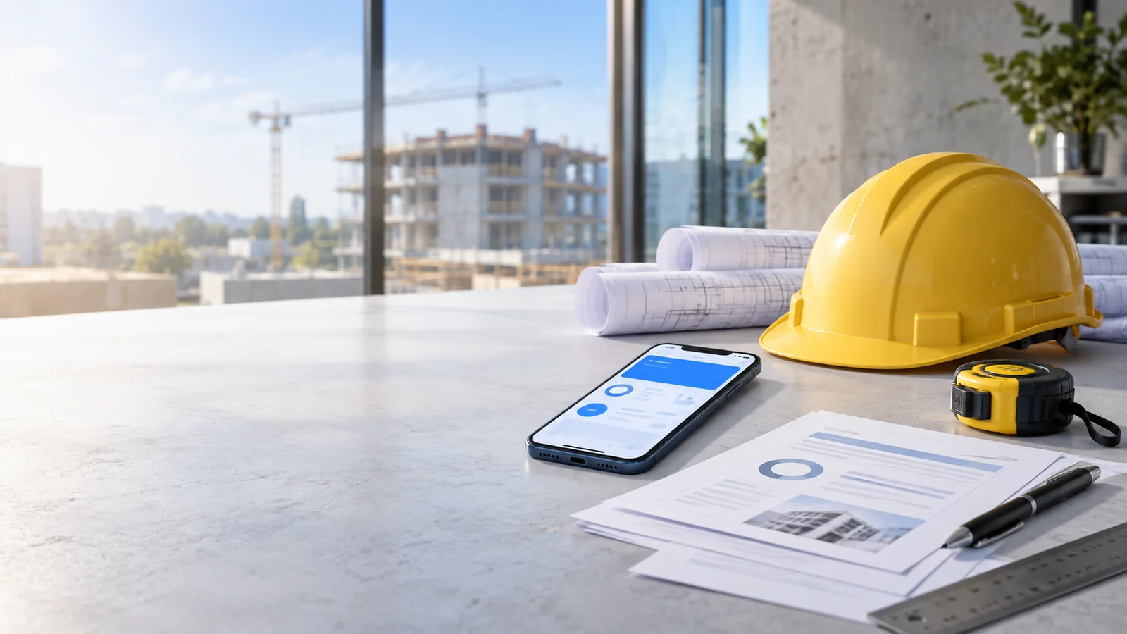 Escena de trabajo para constructoras, reformas e instaladores